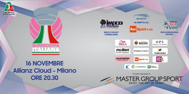 SUPERCOPPA ITALIANA: IL 16 NOVEMBRE ALL'ALLIANZ CLOUD DI MILANO SARA'...